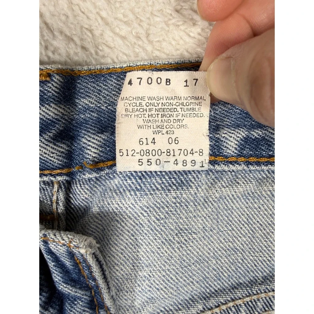 Levi's 550 Relaxed Fit Jeans Mens 33x32 Light Wash Good Vintage Made in USA 90s